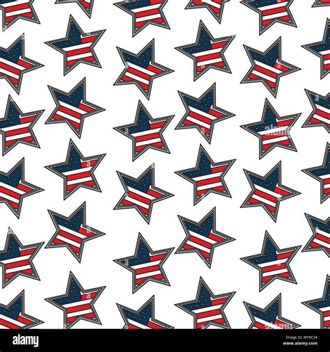 american flag in star decoration pattern Stock Vector Image & Art - Alamy