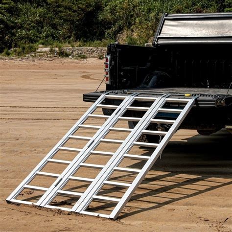 ALEKO Tri-Fold Aluminum Triple Runner ATV Loading Ramp 1500 Lb Capacity, Silver in 2020 ...