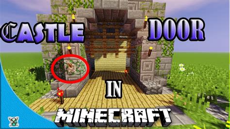 HOW TO MAKE A REDSTONE CASTLE DOOR IN MINECRAFT PC (TUTORIAL)//MINECRAFT PC 1.11 UPDATE - YouTube