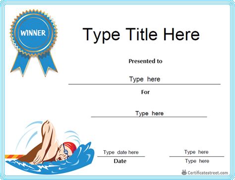 Swimming Certificate Templates Free (1) - TEMPLATES EXAMPLE | TEMPLATES ...