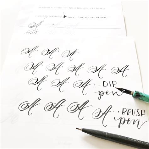 I'm really bad at flourished lettering & how I practice — Nicki Traikos | life i design