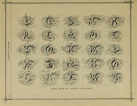 GERMAN CALLIGRAPHY ALPHABET 24 Letters on A4 Pages 300 Dpi Pdf - Etsy