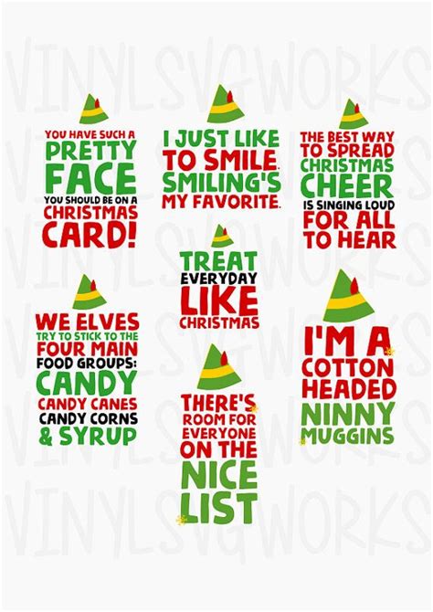 Elf Movie Quotes SVG FILE PACK - Etsy | Elf themed christmas party, Elf ...