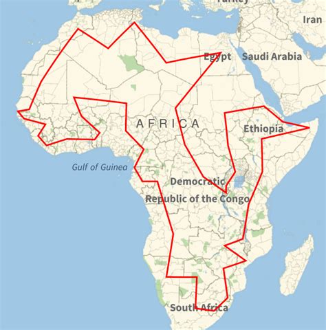 A traveling salesman tour of Africa