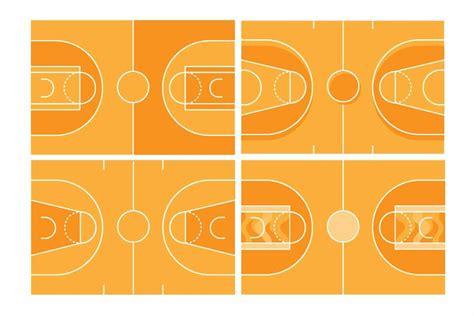 Basketball Court Layout Design 8 Set Graphic by aryo.hadi · Creative ...