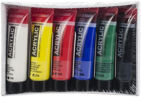 Amsterdam Standard Acrylic Paint, 6 Color Set - Walmart.com