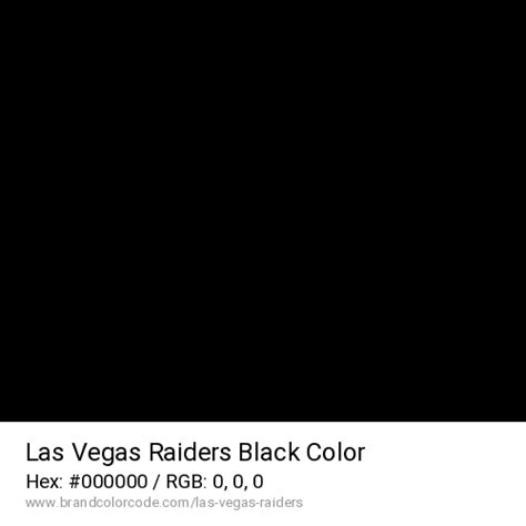 Las Vegas Raiders Brand Color Codes » BrandColorCode.com