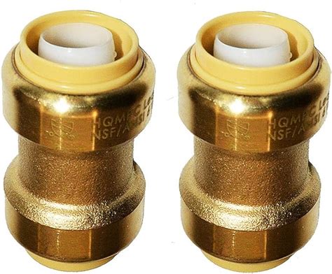 Amazon.com: HQMPC Pex Fittings 3/4" inch Pex Fittings Copper Straight Coupling 3/4" Push Fit PEX ...