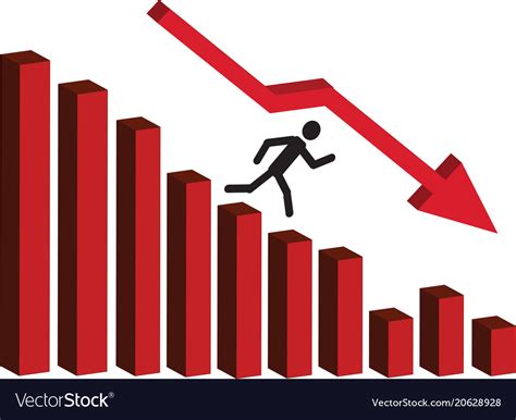 Stock market is going down Royalty Free Vector Image