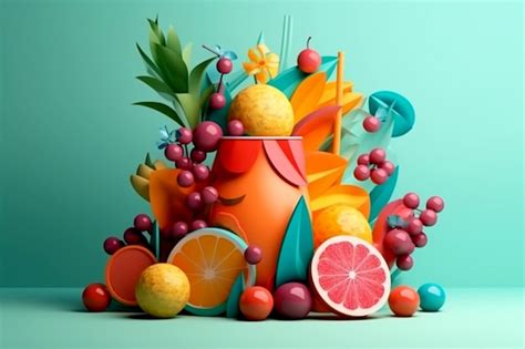 Premium Photo | Web banner fruit and vegetable still life