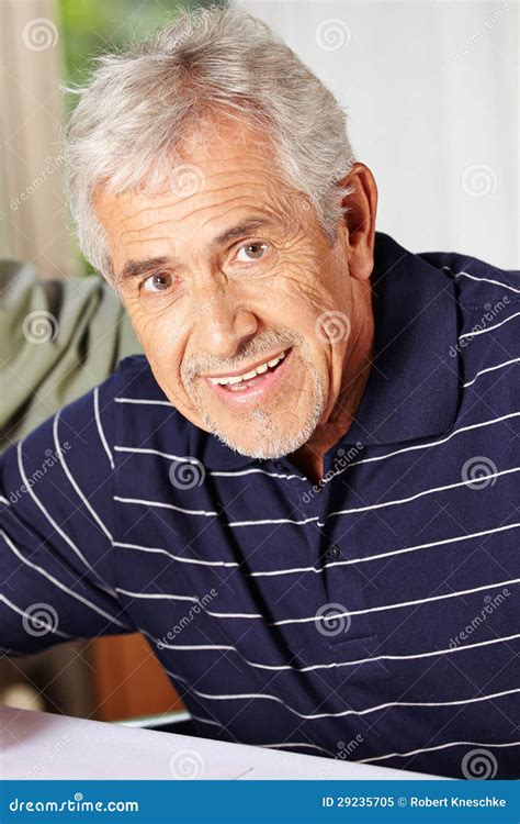 Happy smiling elderly man stock image. Image of pensioner - 29235705