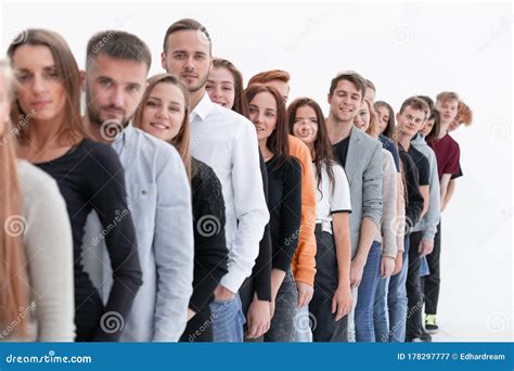 Group of Diverse Young People Standing in Line Stock Image - Image of employment, queue: 178297777