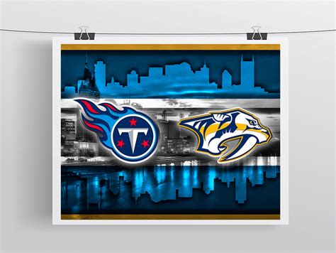 Nashville Sports Teams Poster, Nashville Sports Team Art, Nashville Pr – McQDesign