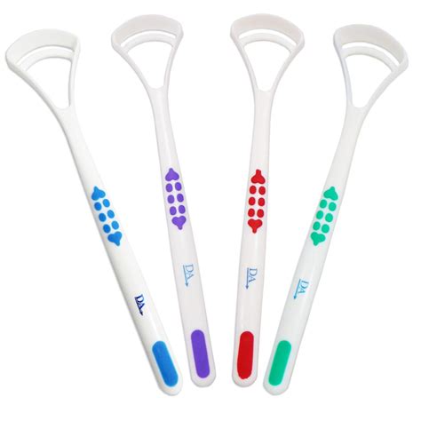 Tongue Scraper x 4 ~ Gentle Silicone Head - Dental Aesthetics