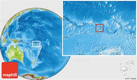 Physical Location Map of Rotuma, highlighted country