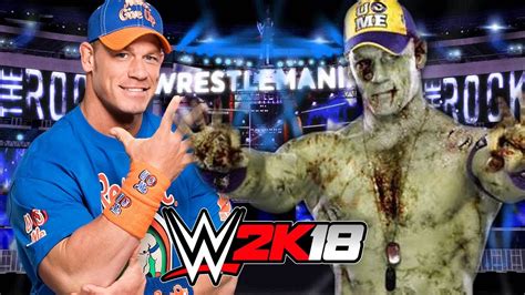 WWE 2K18 | JOHN CENA vs ZOMBIE CENA - YouTube