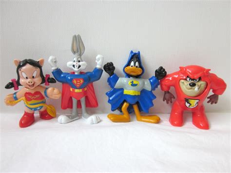 Looney Tunes Super Hero Figures McDonald's Happy by NostalgiaMama