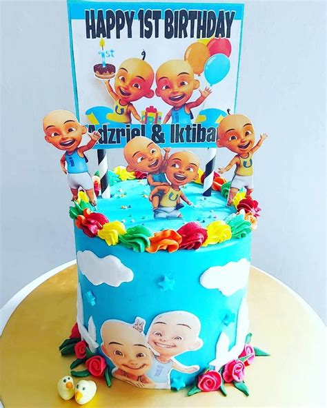 Upin Ipin custom petite cake, Food & Drinks, Homemade Bakes on Carousell