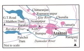 Geography of Asansol, Climate of Asansol, Rivers in Asansol