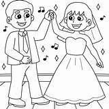 Bride And Groom Coloring Page sketch template