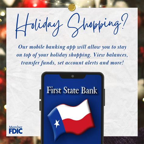 Holiday Mobile Banking Tips | First State Bank | Athens - Gun Barrel City - Mabank - Malakoff ...