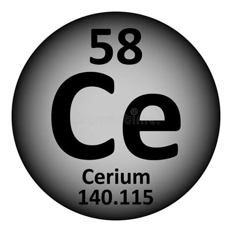 Periodic Table Element Cerium Icon Stock Illustration - Illustration of ...