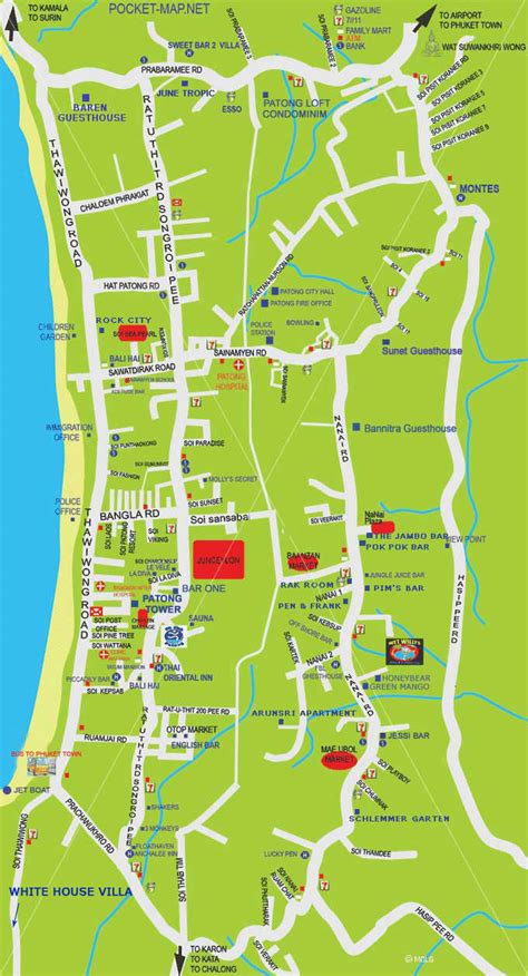 Patong Beach map - phuket • mappery