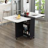 Folding Dining Table Multifunctional Movable Storage Extendable Table