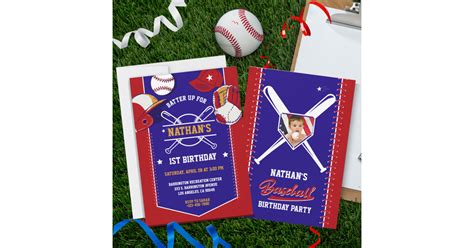 Baseball Sports Theme Birthday Party Invitation | Zazzle