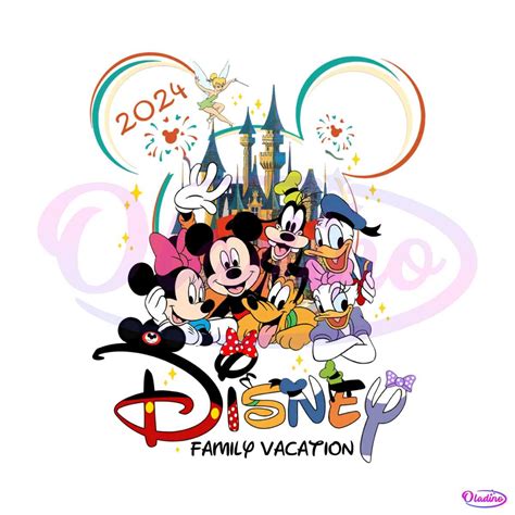 Disney Family Vacation 2024 PNG