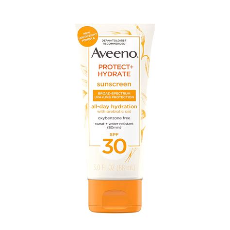 Aveeno Protect + Hydrate Face-Moisturizing Sunscreen Lotion with Broad ...