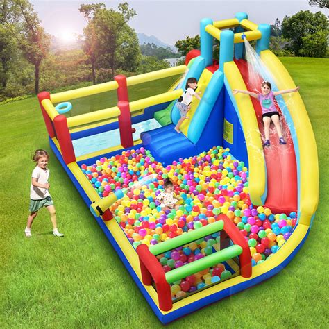 Inflatable Playground, Inflatable Bounce House with Blower for Kids 3 ...