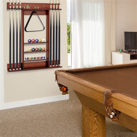 Wall-mounted Billiards Pool Cue Rack Only - Costway