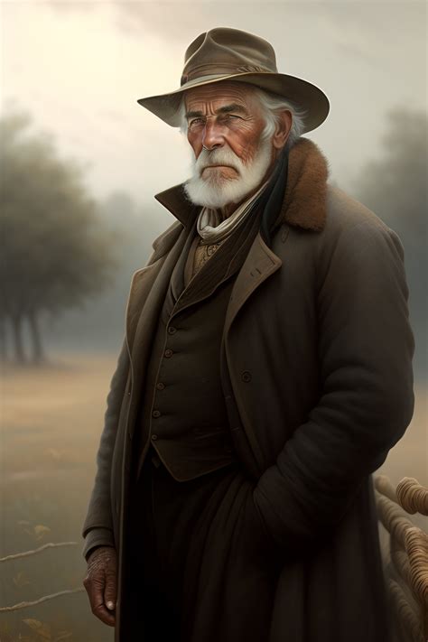 Lexica - A portrait of an old farmer in 19th century, beautiful ...