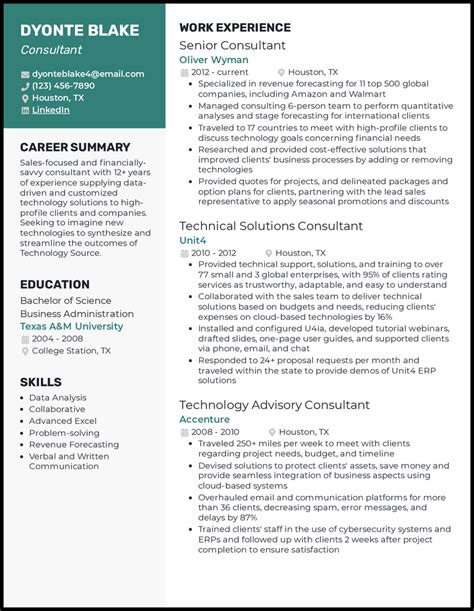 11 Consulting Resume Examples That Worked in 2024