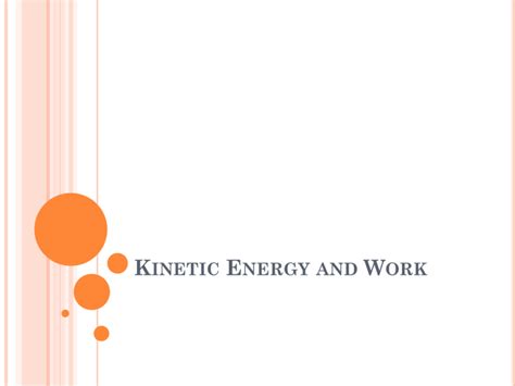 Kinetic Energy and Work