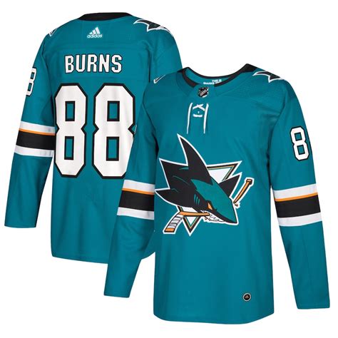 adidas Brent Burns San Jose Sharks Teal Authentic Player Jersey