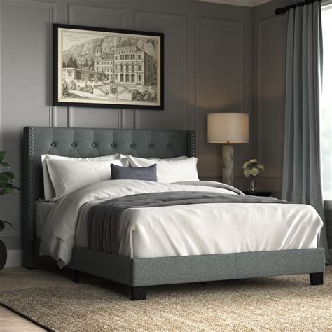 Greyleigh™ Aadvik Tufted Upholstered Low Profile Standard Bed & Reviews | Wayfair