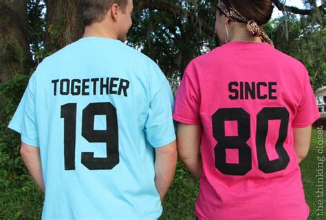 “Together Since” T-Shirts: Creative Anniversary Gift Idea | Creative ...