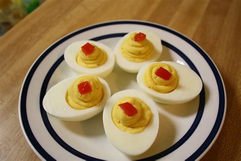 deviled eggs | I piped the filling out of a ziplock, garnish… | Flickr