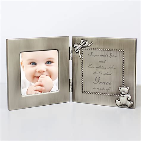 Personalized Baby Girl Silver Picture Frame | GiftsForYouNow