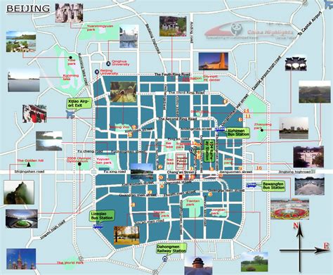 Detailed tourist map of Beijing city | Beijing | China | Asia ...