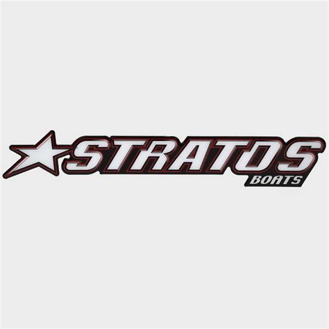 Stratos Boat Raised Emblem Decal 203902 | Black White Red Trailer Sticker - Walmart.com