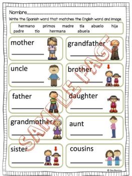 31 [FREE] FAMILY WORKSHEET IN SPANISH PDF PRINTABLE DOCX DOWNLOAD ZIP - FamilyWorksheets