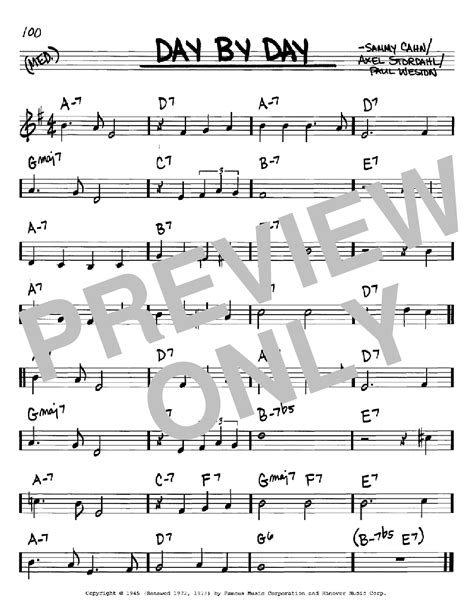 Day By Day by Sammy Cahn Sheet Music for Real Book – Melody & Chords – C Instruments at Sheet ...