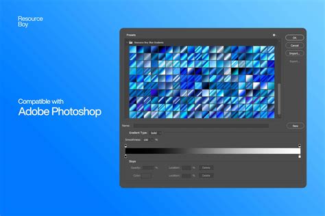 200 Shining Blue Free Photoshop Gradients - PsFiles