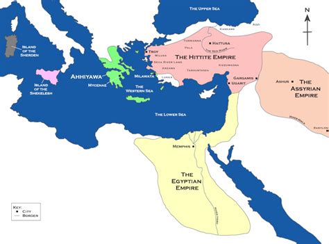 Map of the Hittite Empire and Surrounding States (Illustration) - World History Encyclopedia