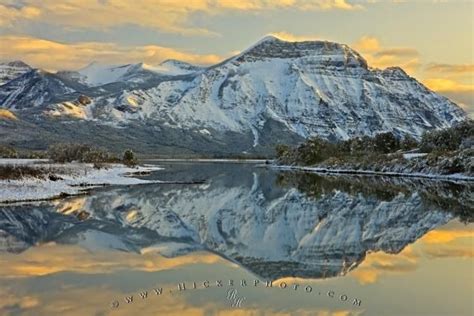 A stunning scene after the first winter snowfall in Waterton Lakes ...