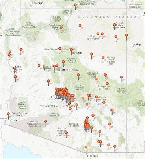 Hospitals and airports in Arizona. Adapted from "Arizona," by Datausa, n.d. | Download ...