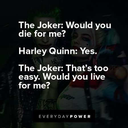 Suicide Squad Joker And Harley Quinn Quotes - Evey Oneida